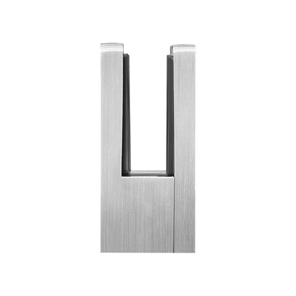 Glass Clamp, 4 PCS Square Glass Railing Bracket for 0.31 "-0.47 " Tempered Glass, 304 Stainless Steel Glass Mounting Clamp, Glass Shelf Bracket for Balcony, Garden, Pool, Stair, Silver.
