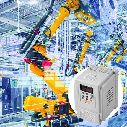 VFD 5HP, 4KW, 18A, 1 Phase 220V-240V Input to 3 Phase 220V-240V Output Variable Frequency Drive, 0-400Hz VFD for AC Motor Speed Control.