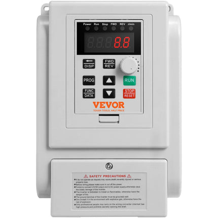 VFD 5HP, 4KW, 18A, 1 Phase 220V-240V Input to 3 Phase 220V-240V Output Variable Frequency Drive, 0-400Hz VFD for AC Motor Speed Control.