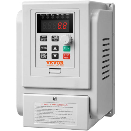 VFD 5HP, 4KW, 18A, 1 Phase 220V-240V Input to 3 Phase 220V-240V Output Variable Frequency Drive, 0-400Hz VFD for AC Motor Speed Control.