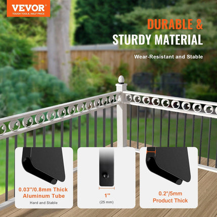 Staircase Metal Balusters, 32.28"x1"x0.2" Flat Aluminum Alloy Decorative Banister Spindles, 51 Pack Deck Baluster with Screws, Classic Hollow Deck Railing Satin Black Powder Coated for Porch.
