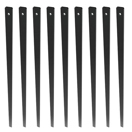 Staircase Metal Balusters, 32.28"x1"x0.2" Flat Aluminum Alloy Decorative Banister Spindles, 51 Pack Deck Baluster with Screws, Classic Hollow Deck Railing Satin Black Powder Coated for Porch.