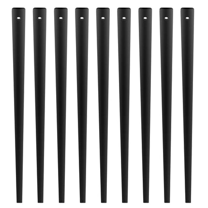 Staircase Metal Balusters, 32.28"x1"x0.2" Flat Aluminum Alloy Decorative Banister Spindles, 51 Pack Deck Baluster with Screws, Classic Hollow Deck Railing Satin Black Powder Coated for Porch.