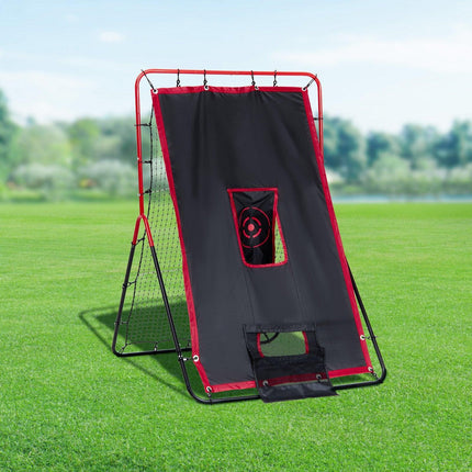 Baseball And Softball Rebounder Net 3.5x4.5 ft 2-in-1 Switch Hitter Pitch.