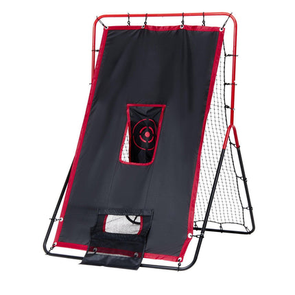 Baseball And Softball Rebounder Net 3.5x4.5 ft 2-in-1 Switch Hitter Pitch.