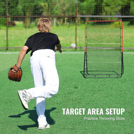 Baseball And Softball Rebounder Net, 3 x 4.5 ft PitchBack Baseball Pitching Nest, 3-Way Baseball, Softball Pitchback Net, Fielding Trainer, Bounce Back Net for Fielding/Throwing Practice.