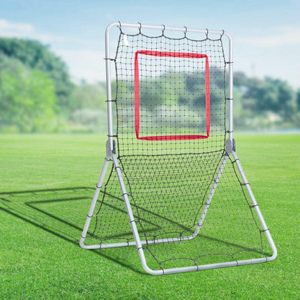 Baseball And Softball Rebounder Net, 3.5 x 6 ft PitchBack Baseball Pitching Nest, Softball Pitchback Net, Fielding Trainer, Bounce Back Net for Fielding/Throwing Practice, 5 Adjustable Angles.