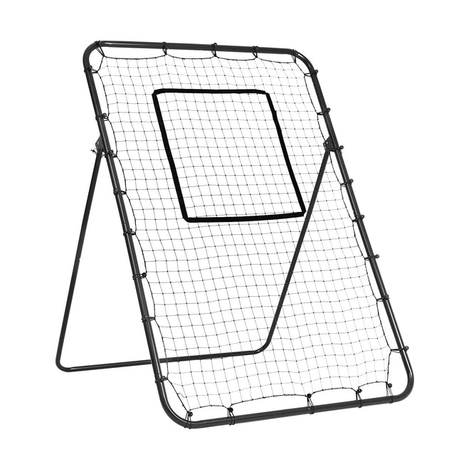 Baseball And Softball Rebounder Net, 4 x 6 Feet PitchBack Baseball Nest for Pitching and Fielding Training, Pitch Return Trainer Rebound Net with Pitching Target, 4 Adjustable Angles.