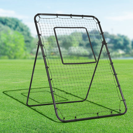 Baseball And Softball Rebounder Net, 4 x 6 Feet PitchBack Baseball Nest for Pitching and Fielding Training, Pitch Return Trainer Rebound Net with Pitching Target, 4 Adjustable Angles.