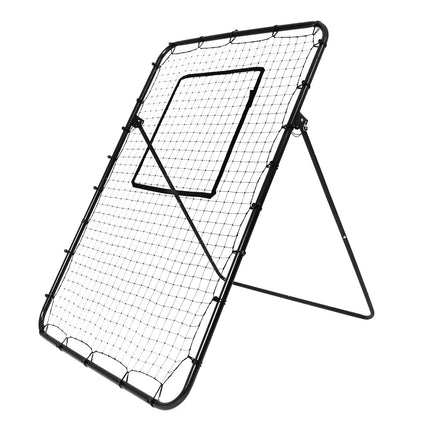 Baseball And Softball Rebounder Net, 4 x 6 Feet PitchBack Baseball Nest for Pitching and Fielding Training, Pitch Return Trainer Rebound Net with Pitching Target, 4 Adjustable Angles.