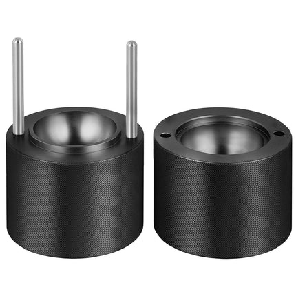 Ice Ball Press, 6cm Ice Ball Maker, Aircraft Al Alloy Ice Ball Press Kit for 60mm Ice Sphere, Ice Press with Tong and Drip Tray, for Whiskey, Cocktail, Bourbon, Scot on Party & Holiday, Black.