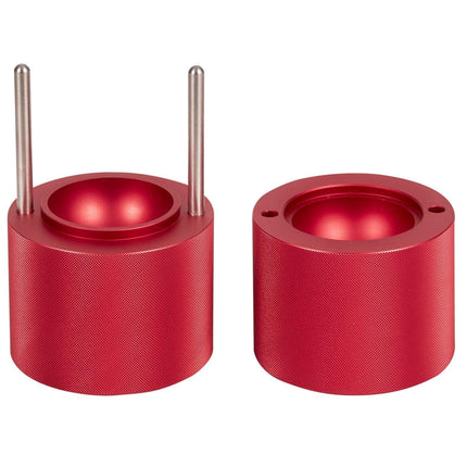 Ice Ball Press, 6cm Ice Ball Maker, Aircraft Al Alloy Ice Ball Press Kit for 60mm Ice Sphere, Ice Press with Tong and Drip Tray, for Whiskey, Cocktail, Bourbon, Scot on Party & Holiday, Red.