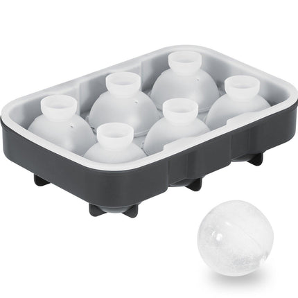 Ice Cube Trays (Set of 2), 2-in-1 Combo with Silicone Sphere Ice Ball Maker & Large Square Ice Cube Maker with Lid, Reusable Easy Release BPA Free Ice Tray Set for Whiskey Cocktails Bourbon.