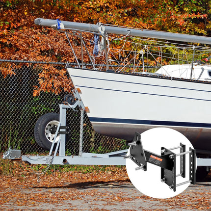 Spare Tire Carrier, Trailer Spare Tire Mount, 160 lbs Capacity, Utility Trailer Accessories Fits Most 4 & 5 & 6 & 8 Lugs Wheels on 4", 4.25", 4.5", 4.75", 5", 5.5", 6", 6.5" Bolt Patterns.