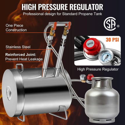 12KG Propane Smelting Furnace Kit Melting Furnace Double Burners 2700℉.