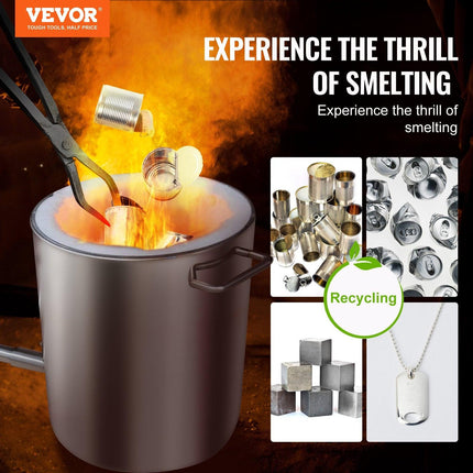 6KG Propane Melting Furnace Kit Melting Furnace Stainless Steel 2700℉.