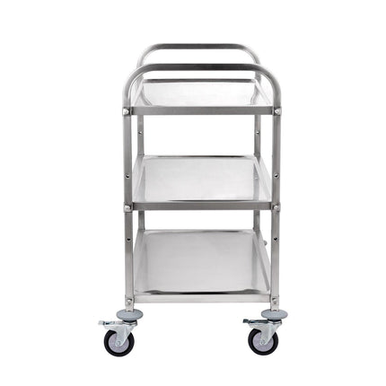 3-Tier Utility Cart Rolling Cart on Wheels 37.5"x20"x37.7" 450 LBS 6 Hooks.