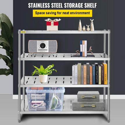 Garage Shelf Heavy Duty Shelving 4-Tier 150x45x155cm Stainless Steel.