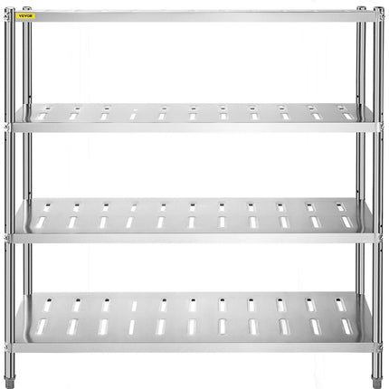 Garage Shelf Heavy Duty Shelving 4-Tier 150x45x155cm Stainless Steel.