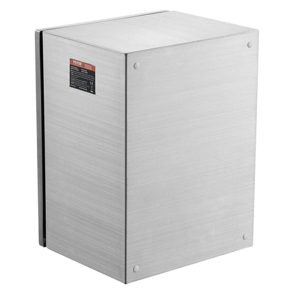 Steel Electrical Box, 40x30x15 cm, 304 Stainless Steel Electrical Enclosure Box, Wall-Mounted Outdoor Electrical Electronic Equipment Enclosure with Mounting Plate Hinges Lock, IP66 Waterproof.