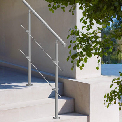 39.4in Handrails for Outdoor Steps 2 Crossbars Staircase for Porch Deck.