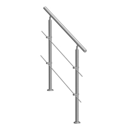 39.4in Handrails for Outdoor Steps 2 Crossbars Staircase for Porch Deck.