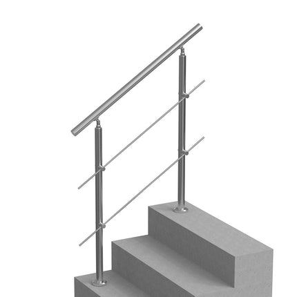 39.4in Handrails for Outdoor Steps 2 Crossbars Staircase for Porch Deck.
