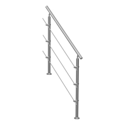 47.2in Handrails for Outdoor Steps 3 Crossbars Staircase for Porch Deck.