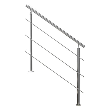 47.2in Handrails for Outdoor Steps 3 Crossbars Staircase for Porch Deck.