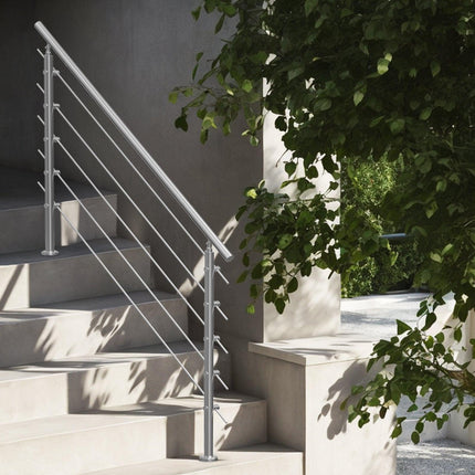 59in Handrails for Outdoor Steps 5 Crossbars Staircase for Porch Deck.