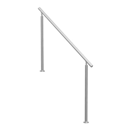 Handrails for Outdoor Steps, 59 in/ 150cm Length Stair Hand Rail Kit, Transitional Stainless Steel Railings with Installation Kit, Double-column Staircase Handrails for Seniors,Porch & Deck.