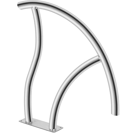 Pool Handrail, 30" x 30" Swimming Pool Stair Rail, 2 PCs Stainless Steel Stair Pool Hand Rail Rated 375lbs Load Capacity, Pool Rail with Quick Mount Base Plate, and Complete Mounting Accessories.