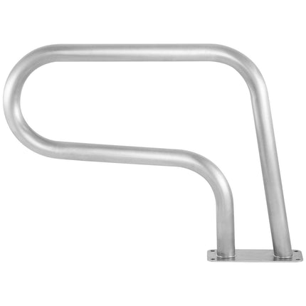 Pool Rail 30x22 Pool Railing 304 Stainless Steel 250LBS Load Capacity Silver Rustproof Pool Handrail Humanized Swimming Pool Handrail with Blue Grip Cover & M8 Drill Bit & Self-Taping Screws.