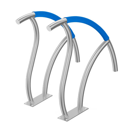 Pool Handrail 2 PCS 30x30in Stainless Steel with Base Plate for Spas.
