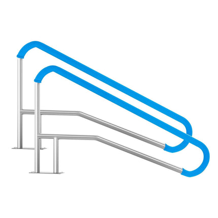 Pool Handrail 2 PCS 55 x 32 inch Stainless Steel with Base Plate for Spas.