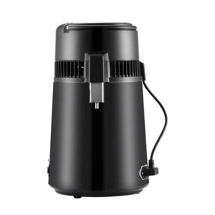 Water Distiller, 4L 1.05 Gallon Pure Water Purifier Filter For Home Countertop, 750W Distilled Water Maker, Stainless Steel Interior Distiller Water Making Machine to Make Clean Water, Black.
