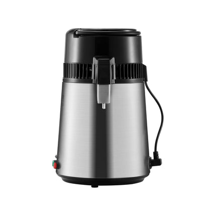 Water Distiller, 4L 1.05 Gallon Pure Water Purifier Filter For Home Countertop, 750W Distilled Water Maker, Stainless Steel Interior Distiller Water Making Machine to Make Clean Water, Silvery.
