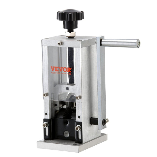 Manual Wire Stripping Machine, 0.06''-0.98'' Copper Stripper with Hand Crank or Drill Powered, Visible Stripping Depth Reference, Portable Aluminum Frame Wire Peeler for Scrap Copper Recycling.