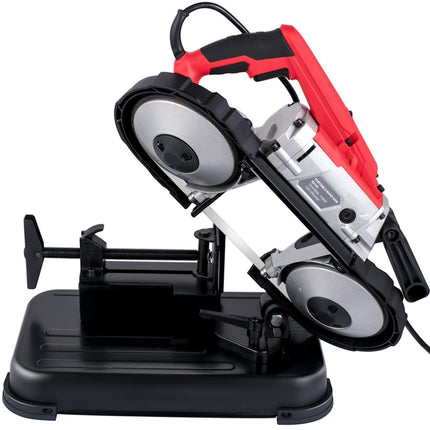 Portable Band Saw,with Removable Alloy Steel Base Cordless Band Saw,127mm Cutting Capacity Hand held Band Saw,Variable Speed Portable Bandsaw, 10Amp Motor Deep Cut Band saw for Metal Wood.
