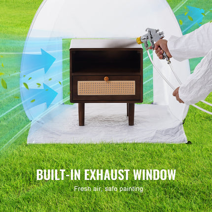 Spray Paint Shelter Portable Spray Paint Tent Booth 3.3 x 2.9 x 3.3ft Pop Up.