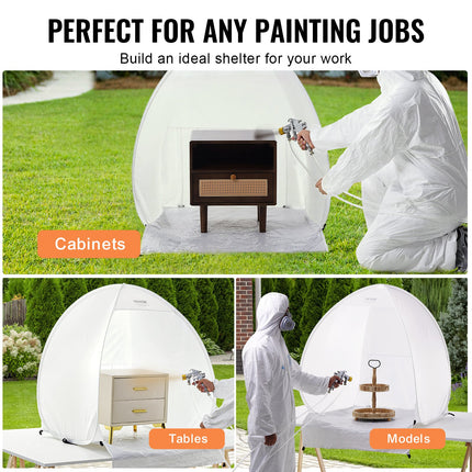 Spray Paint Shelter Portable Spray Paint Tent Booth 3.3 x 2.9 x 3.3ft Pop Up.