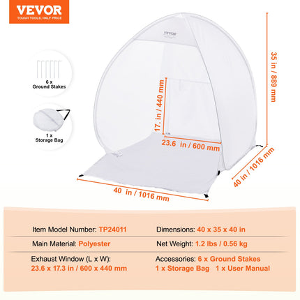 Spray Paint Shelter Portable Spray Paint Tent Booth 3.3 x 2.9 x 3.3ft Pop Up.