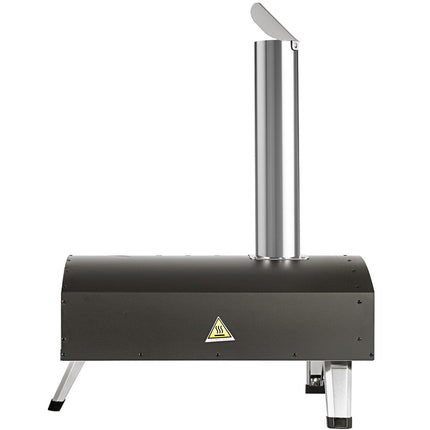 Outdoor Pizza Oven, 12-inch, Wood Pellet and Charcoal Fired Pizza Maker, Portable Outside Stainless Steel Pizza Grill with Pizza Stone, Waterproof Cover, Shovel, Wood Burner for Backyard Camping.