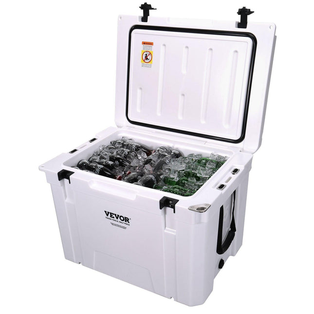 Insulated Portable Cooler, 65 qt, Holds 65 Cans, Ice Retention Hard Cooler with Heavy Duty Handle, Ice Chest Lunch Box for Camping, Beach, Picnic, Travel, Outdoor, Keeps Ice for up to 6 Days.