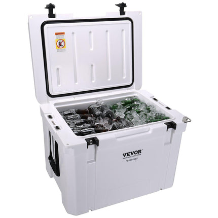 Insulated Portable Cooler, 65 qt, Holds 65 Cans, Ice Retention Hard Cooler with Heavy Duty Handle, Ice Chest Lunch Box for Camping, Beach, Picnic, Travel, Outdoor, Keeps Ice for up to 6 Days.