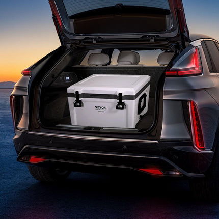 Insulated Portable Cooler, 49 L, Holds 50 Cans, Ice Retention Hard Cooler with Heavy Duty Handle, Ice Chest Lunch Box for Camping, Beach, Picnic, Travel, Outdoor, Keeps Ice for up to 6 Days.