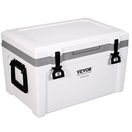 Insulated Portable Cooler, 49 L, Holds 50 Cans, Ice Retention Hard Cooler with Heavy Duty Handle, Ice Chest Lunch Box for Camping, Beach, Picnic, Travel, Outdoor, Keeps Ice for up to 6 Days.