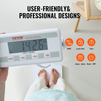 Portable Medical Scale, Professional Digital Physician Scale for Weighing - with Anti-slip Platform, 2 Units, Hold & Tare Function, 440LBS Capacity Physician Weight Scale for Gyms Homes Hospital.