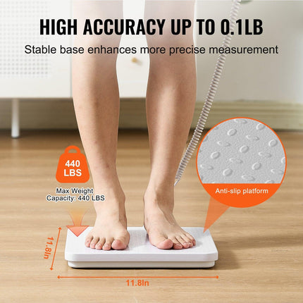 Portable Medical Scale, Professional Physician Scale for Weighing - with Anti-slip Platform, 2 Units, Hold & Tare Function, Digital Physician Weight Scale for Gym Home Hospital, 440LBS Capacity.