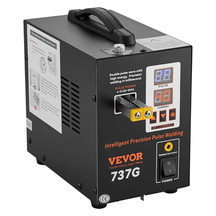Spot Welder, 737G Pulse Spot Welder, Portable High-Power Welding Machine Soldering Station with 2 Welding Modes and LED Lighting for 0.12mm Pure Nickel.